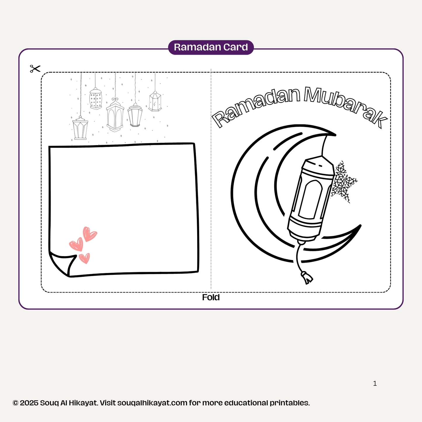 DIY Ramadan Paper Lantern & Coloring Kit