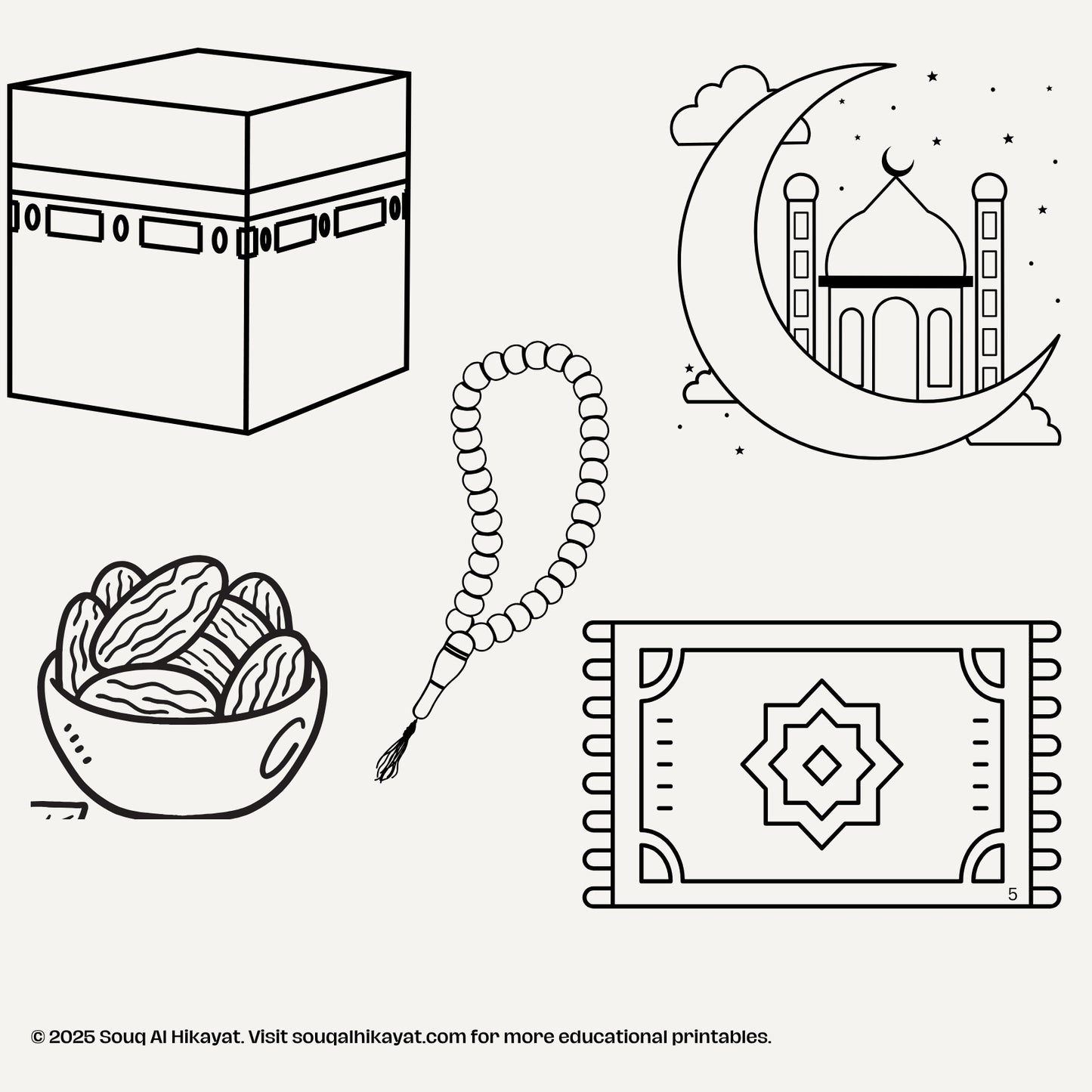 DIY Ramadan Paper Lantern & Coloring Kit